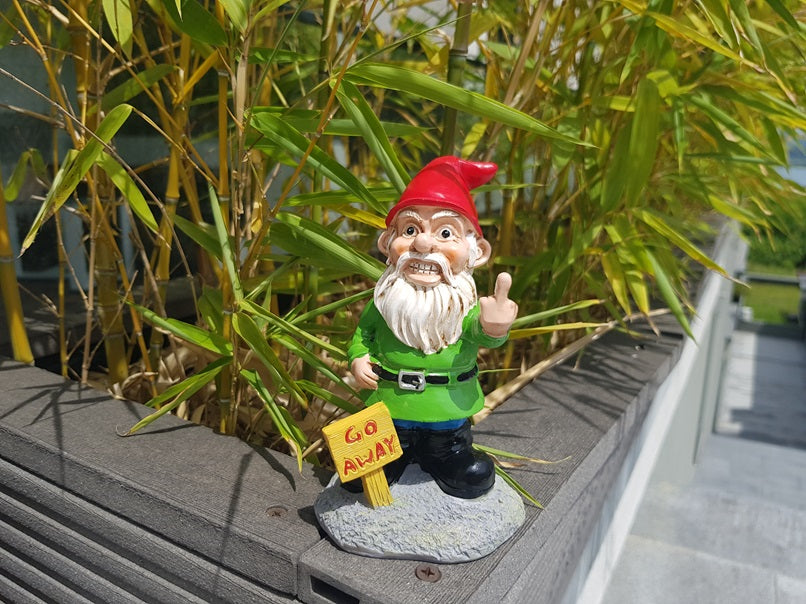 GO AWAY GARDEN GNOME