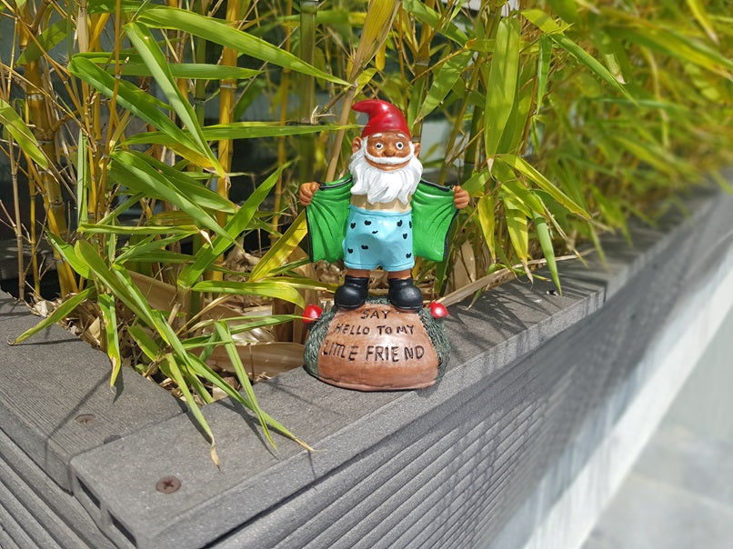 NAUGHTY "LITTLE FRIEND" GARDEN GNOME