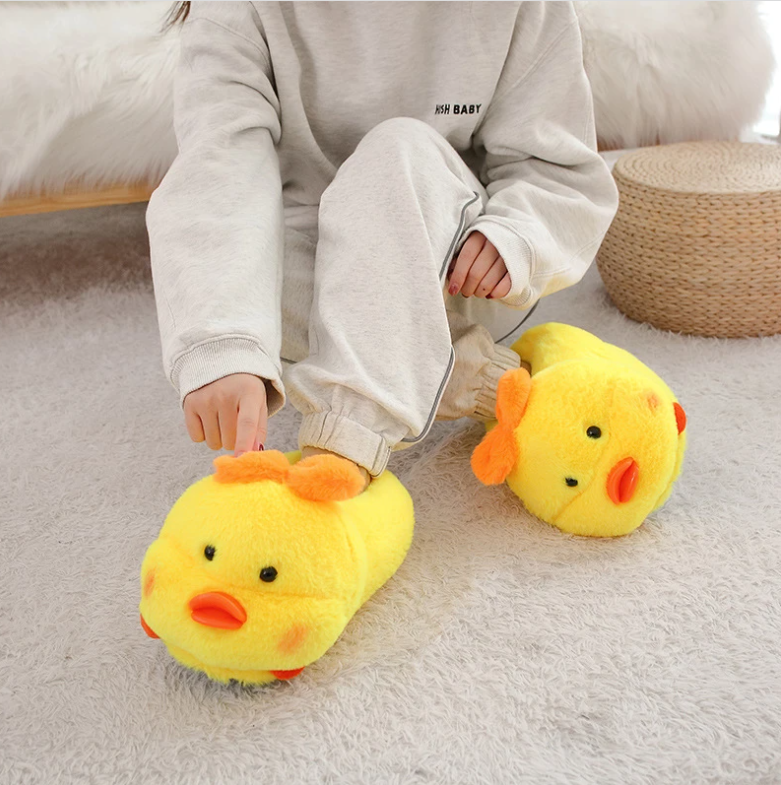 DUCK WINTER SLIPPERS. A fun product and a funny gift for women.