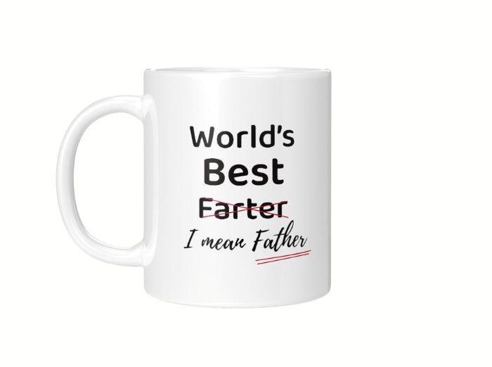 WORLD GREATEST FARTHER-FATHER MUG. A funny gift for your dad.