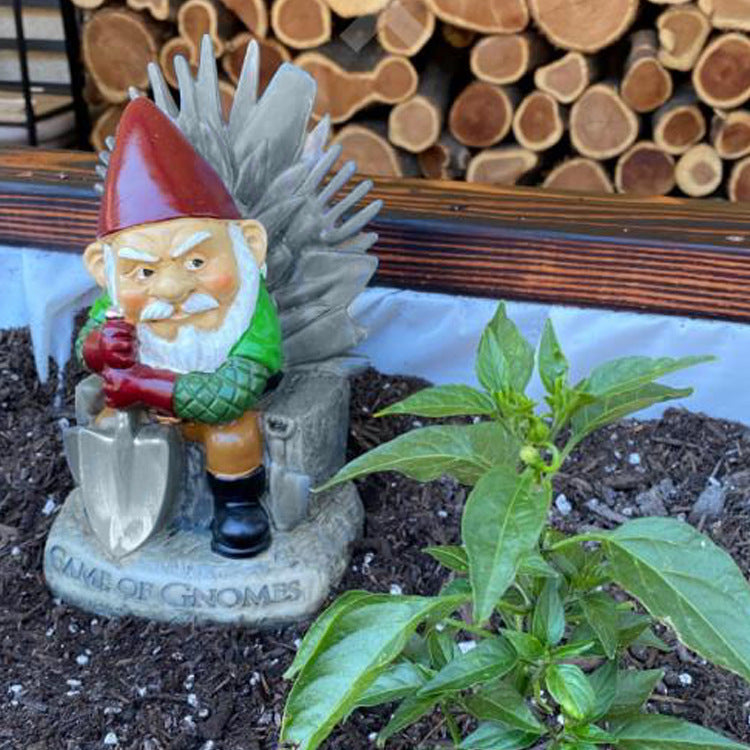 THE GAME OF GNOMES GARDEN GNOME. Fun and funny garden decoration.