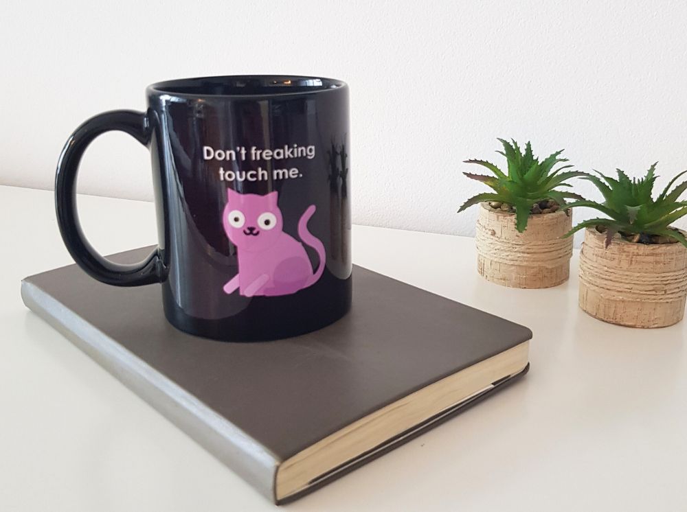 CAT MUG. A funny gift for girlfriend and cat lovers