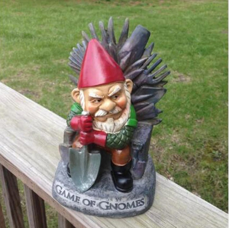 THE GAME OF GNOMES GARDEN GNOME. Unique garden decoration for game of thrones lovers.