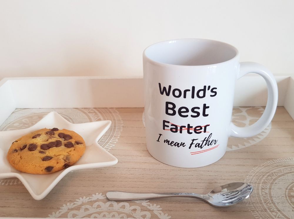 WORLD GREATEST FARTHER FATHER MUG. A funny gift for grandfather.