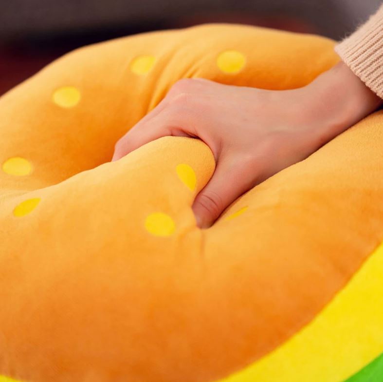 Soft burger pillow for sleep