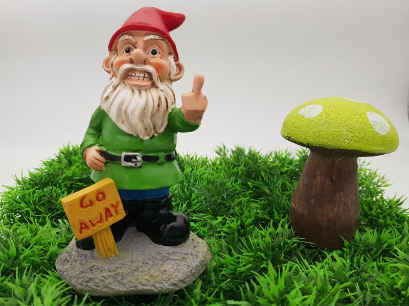 GO AWAY GARDEN GNOME