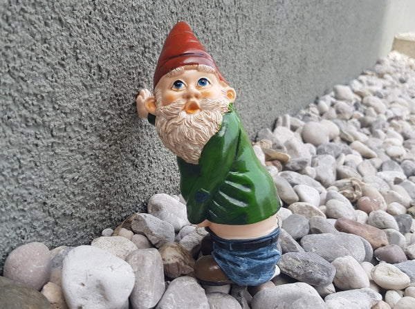 peeing gnome self watering planter PEEING GARDEN GNOME – Unique, Funny Garden Decor