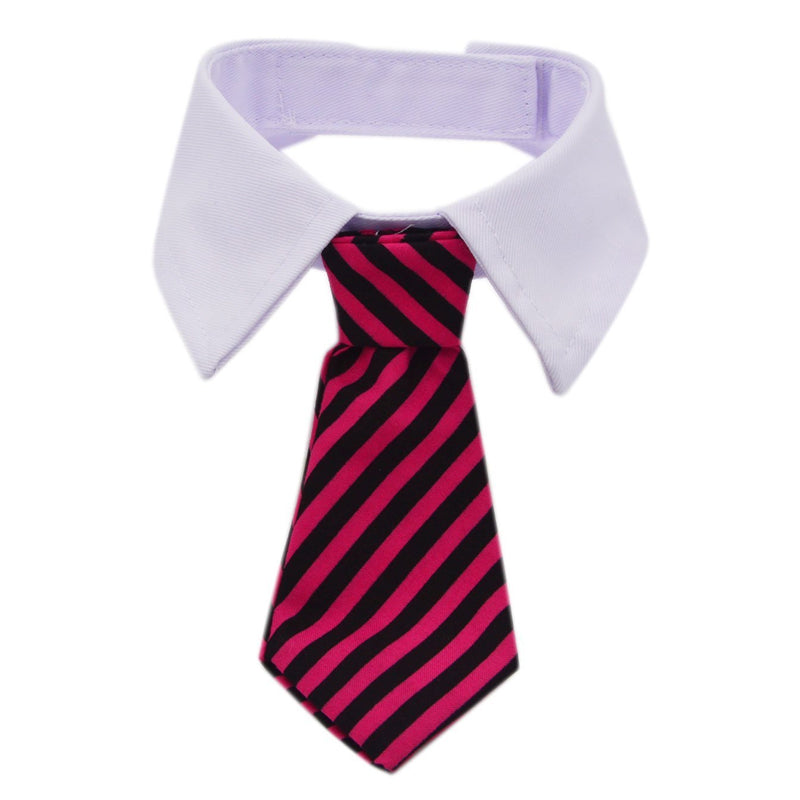 ADJUSTABLE NECKTIE FOR SMALL DOGS & CATS. A funny gift for your dog or cat in dark pink color.