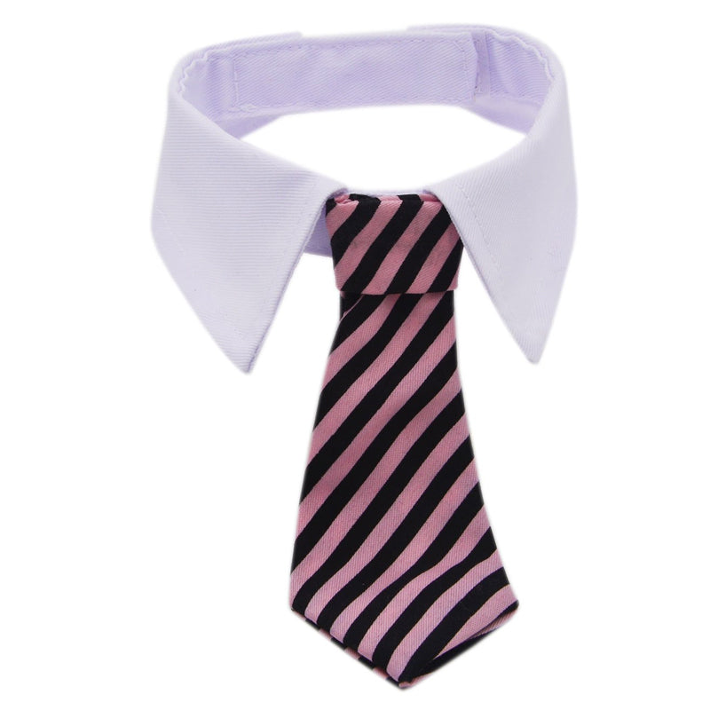 ADJUSTABLE NECKTIE FOR SMALL DOGS & CATS. A funny gift for your dog or cat in light pink color.