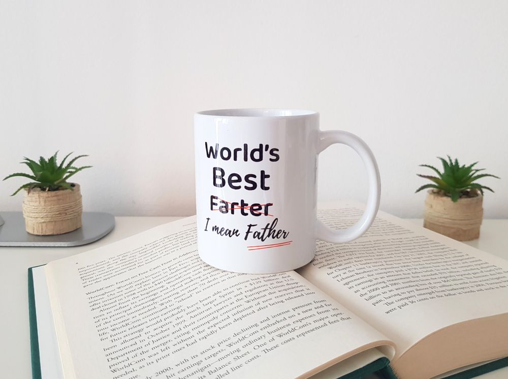 WORLD GREATEST FARTHER FATHER MUG. A funny gift for home.