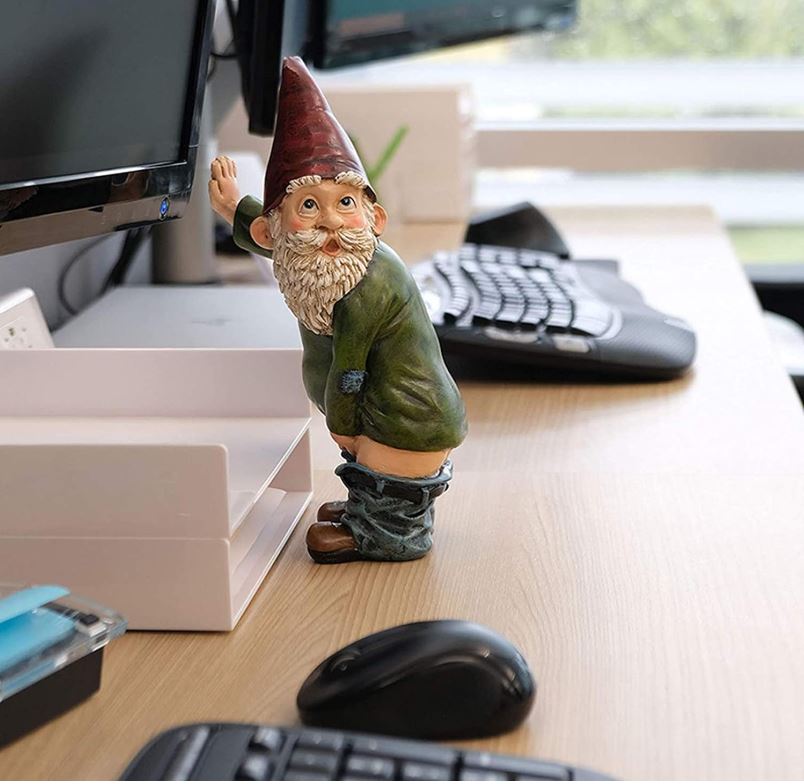 PEEING GARDEN GNOME. A special occasion gift for indoors.